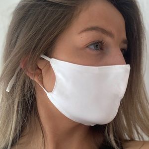 Double layer satin silk face mask
